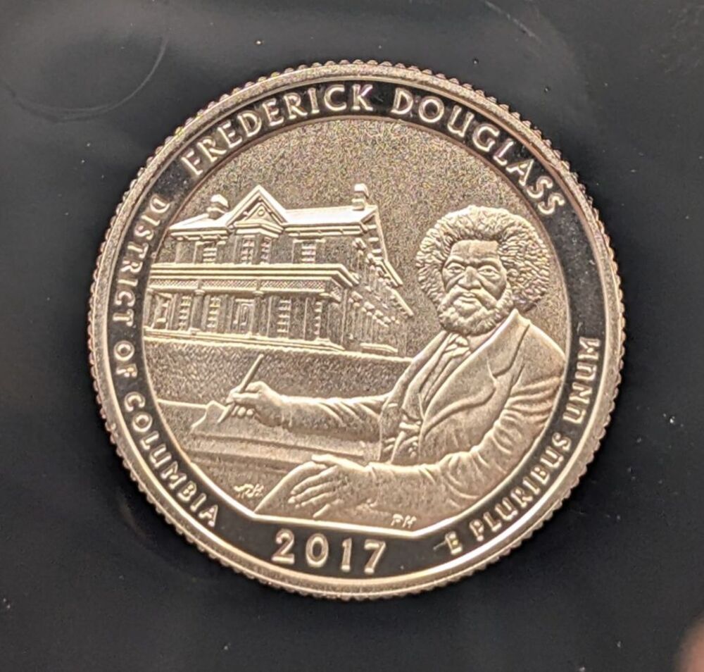 2017‑S Frederick Douglass Quarter • Enhanced Uncirculated • EU • Display Case